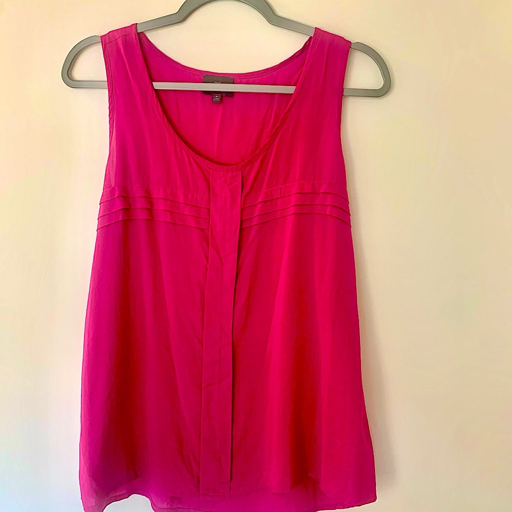 Market & Spruce Rayon Magenta Top